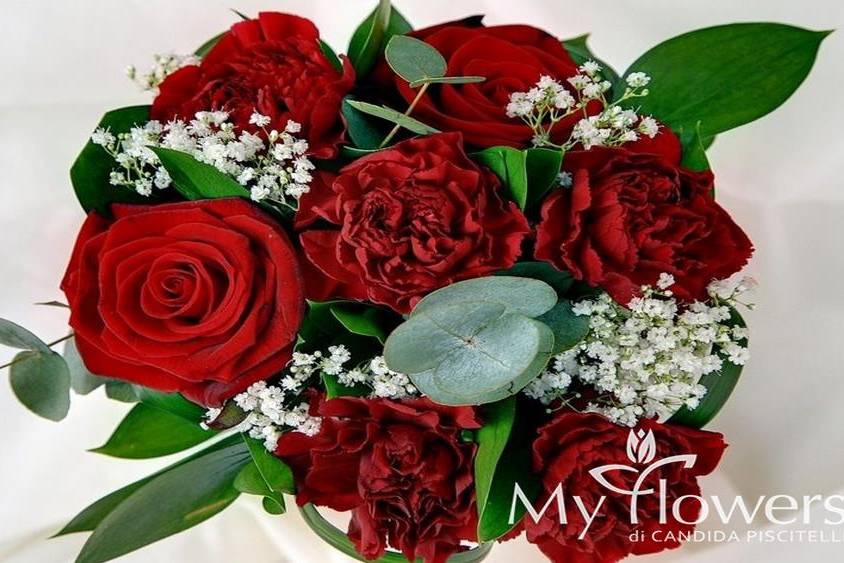 Bouquet rose rosse