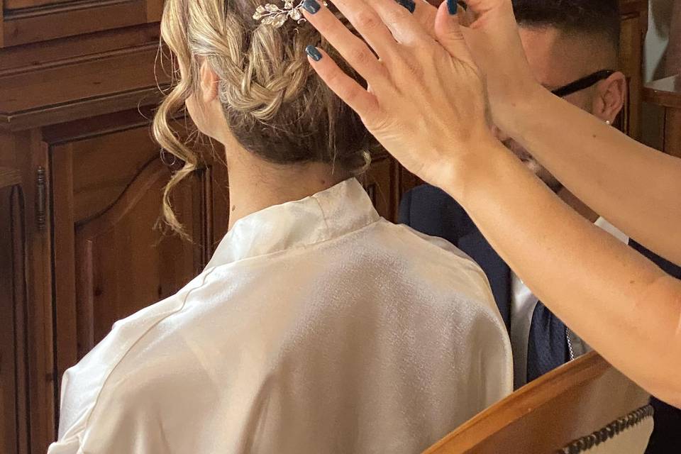 Hair up bride