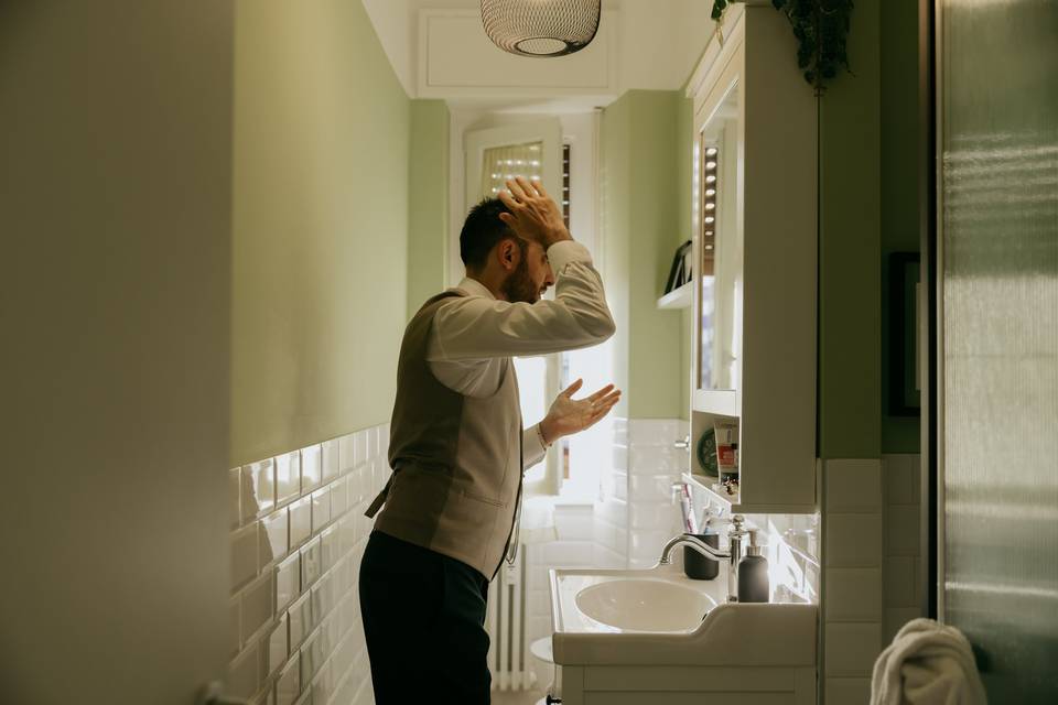 Preparazione sposo