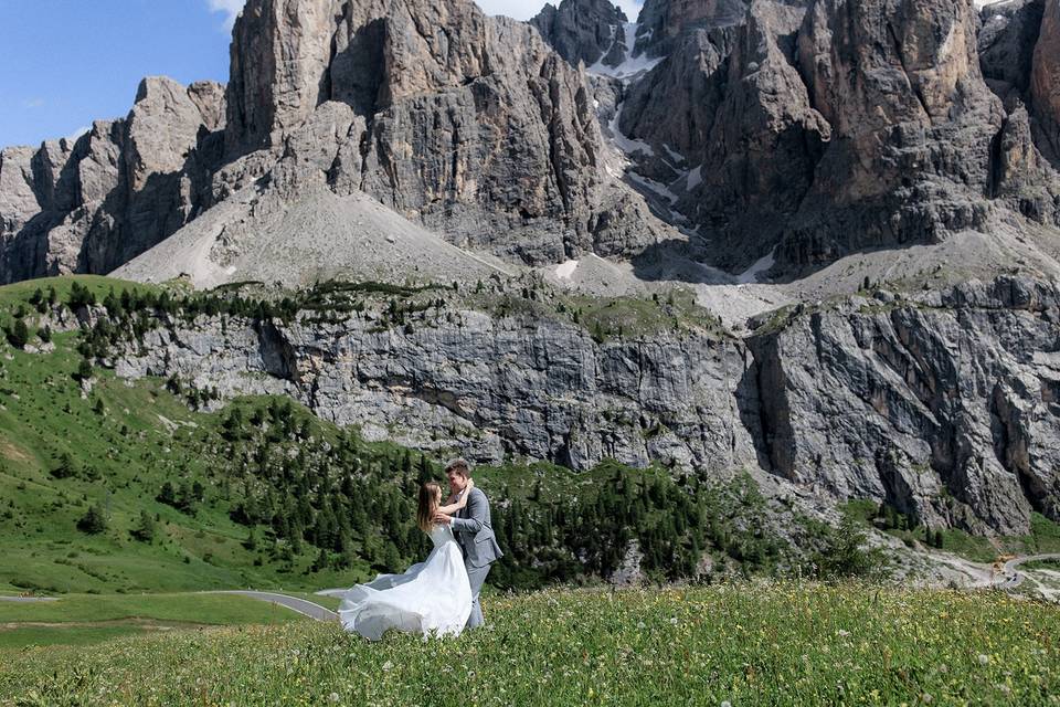 Matrimonio sulle dolomiti