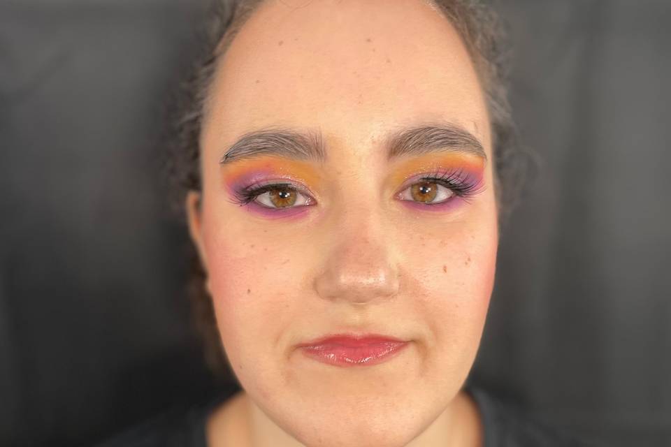 Trucco colorato glam