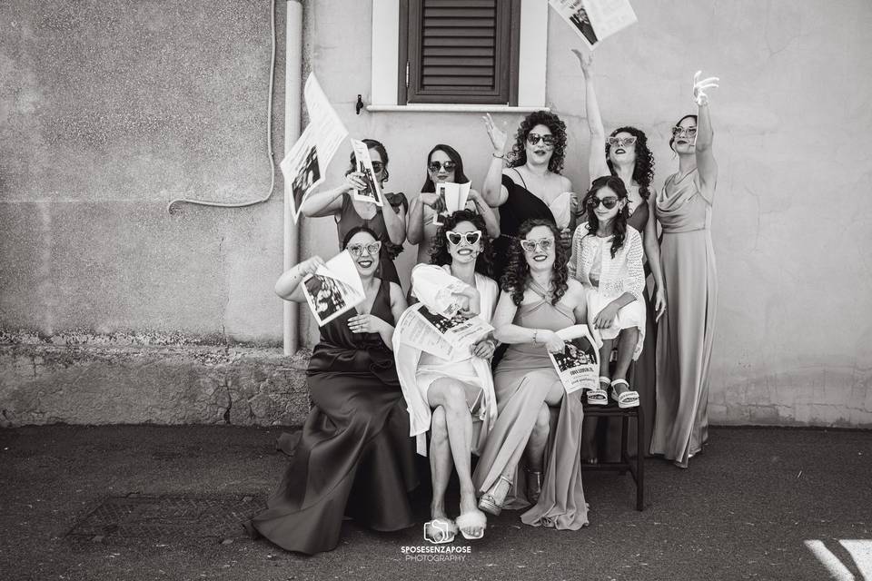 Sposa con amici