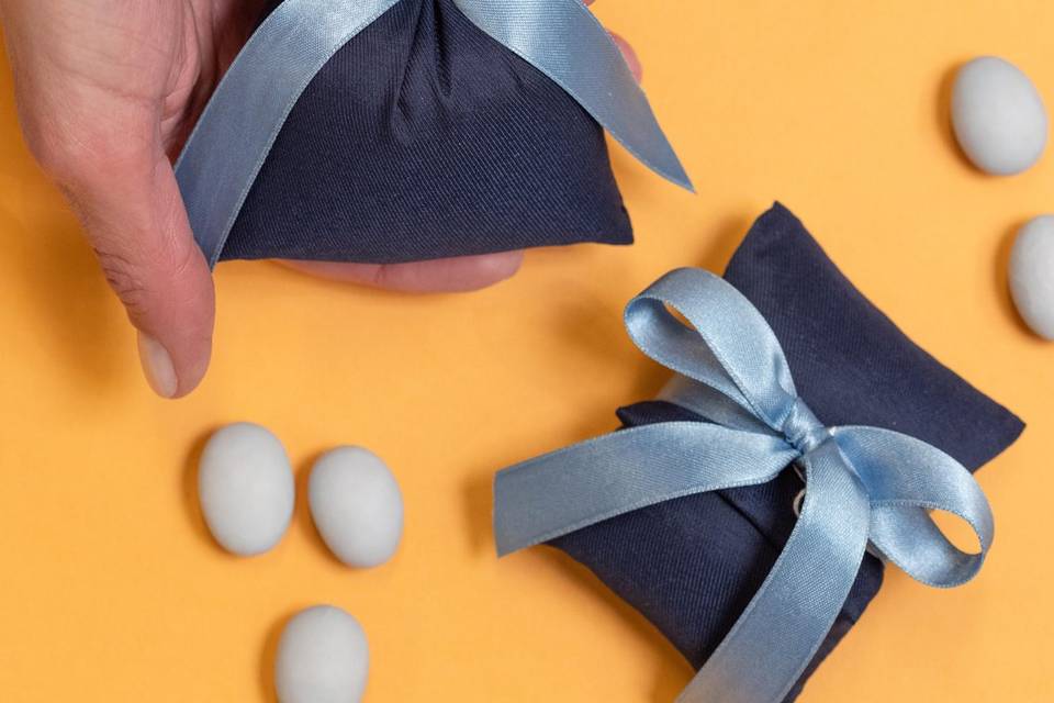 Sacchetti in twille blu