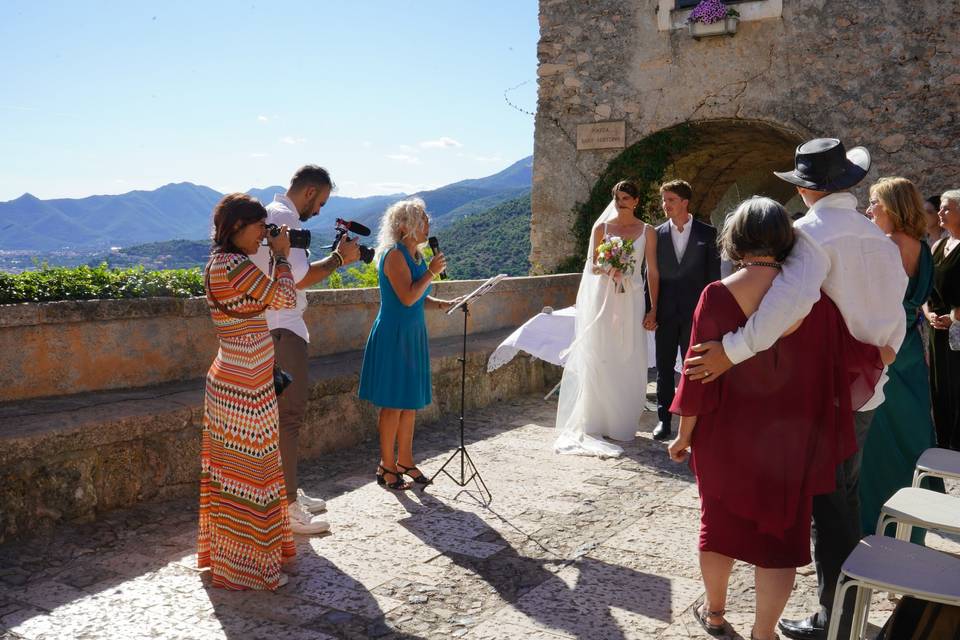 The celebrant and the spouses