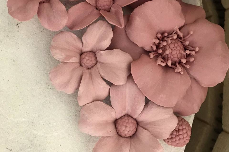 Fiori in Porcellana rosa