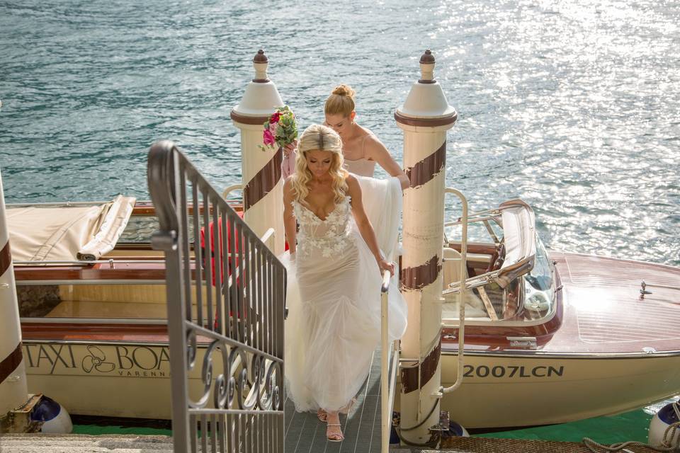 Wedding hair Lake Como Italy