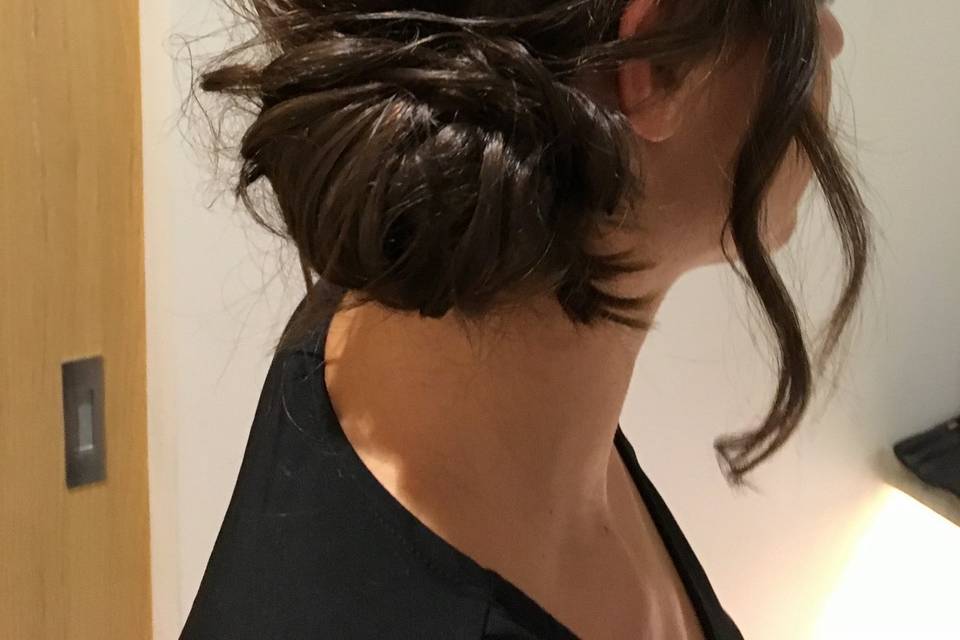 Wedding updo hair in Venice