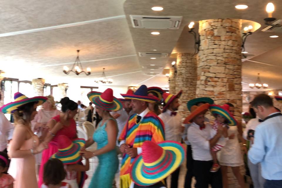 Mexican wedding party