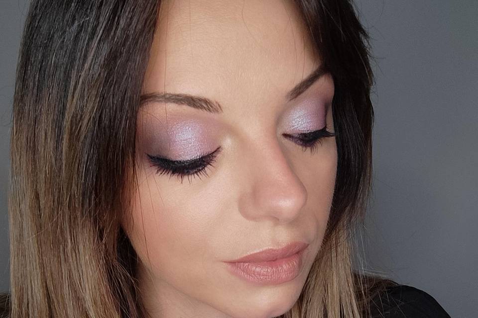 Violet makeup