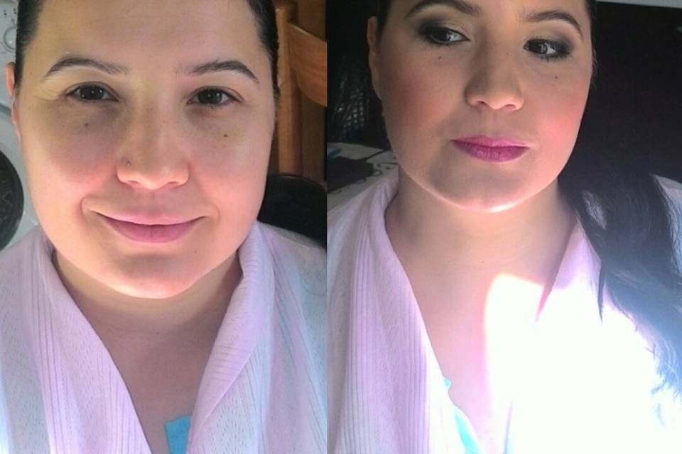 Make-up prima e dopo