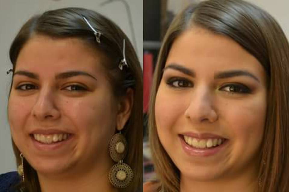 Make-up prima e dopo