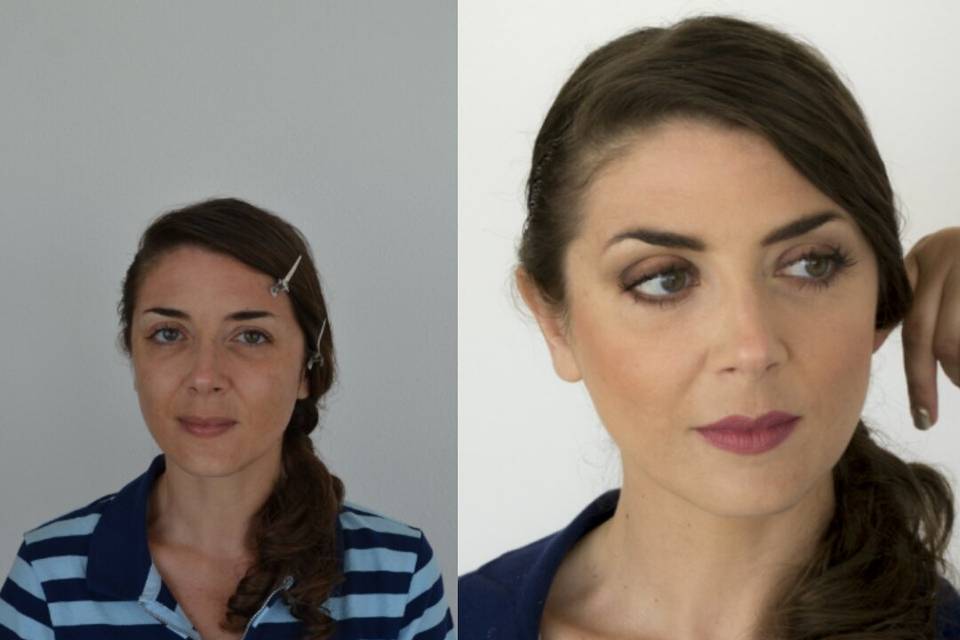 Make-up prima e dopo