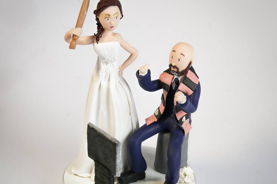 Wedding topper in fimo