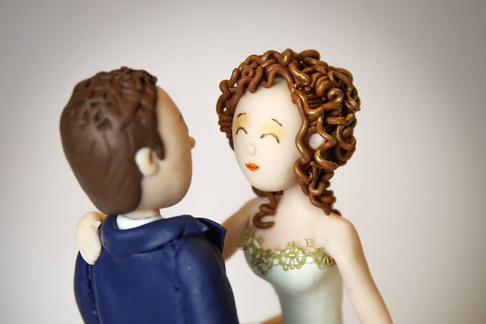 Wedding topper in fimo