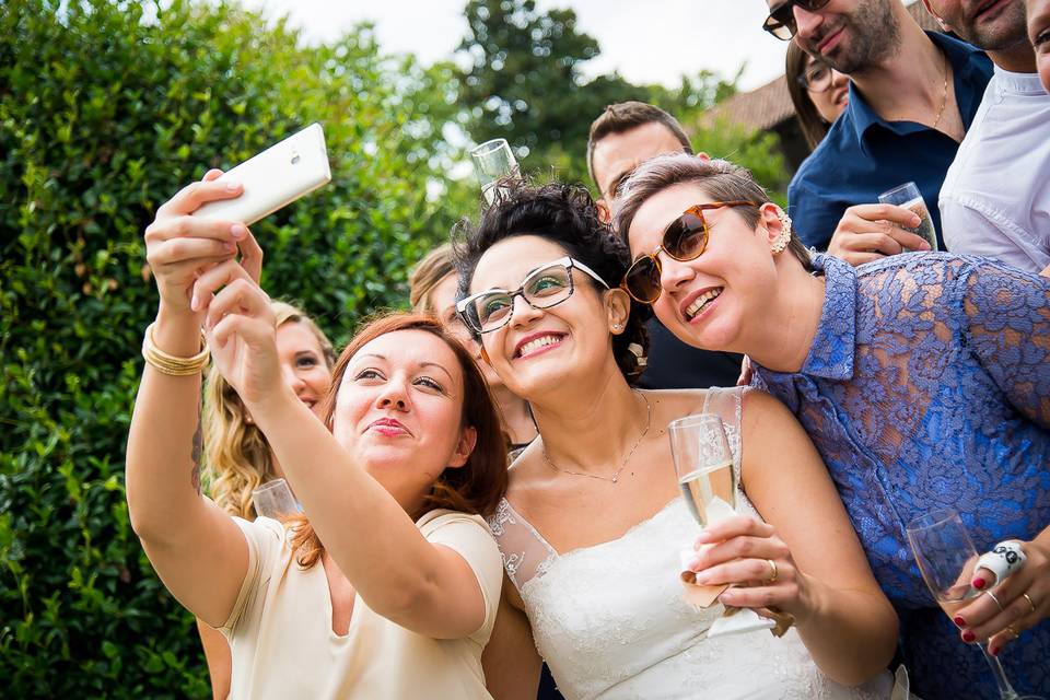 Selfie con la sposa