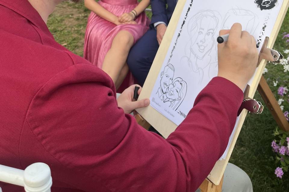 Caricaturista-matrimonio