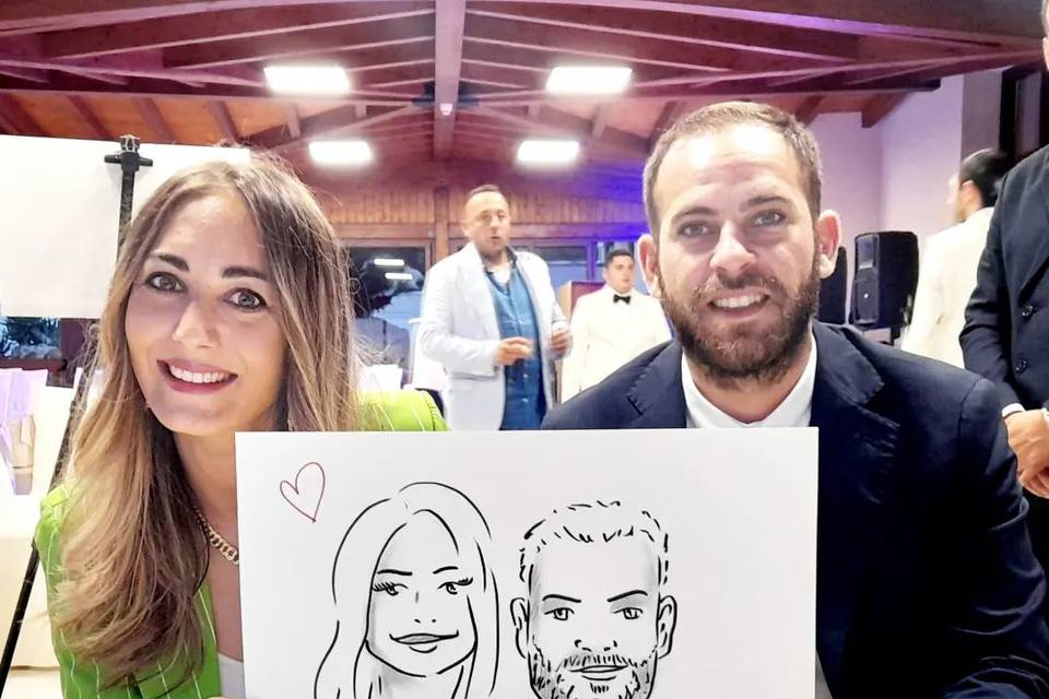 Caricatura Live al Matrimonio