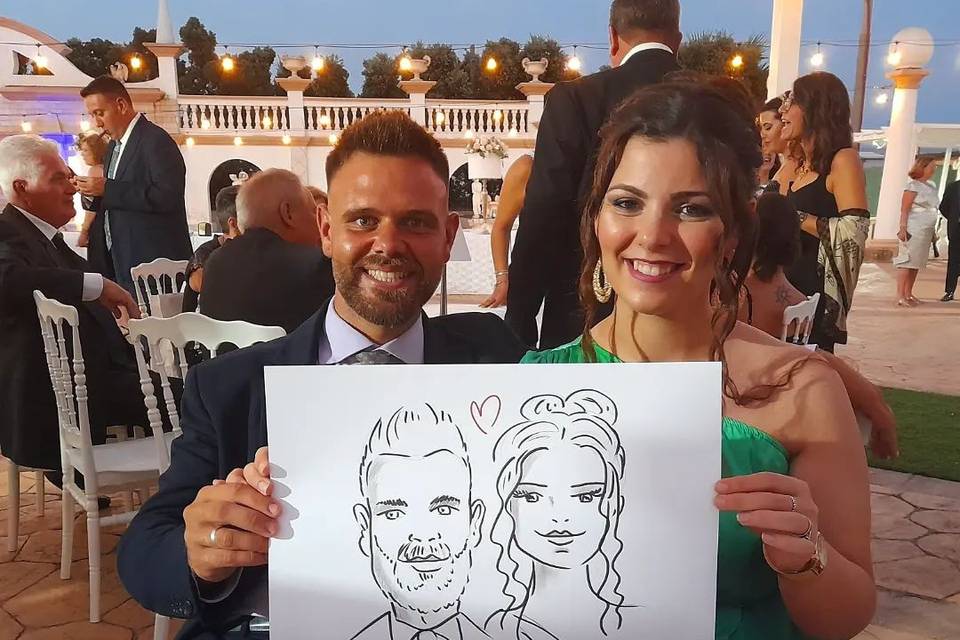 Caricatura Live al Matrimonio