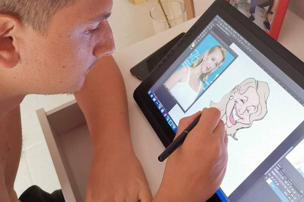 Caricaturista-animazione