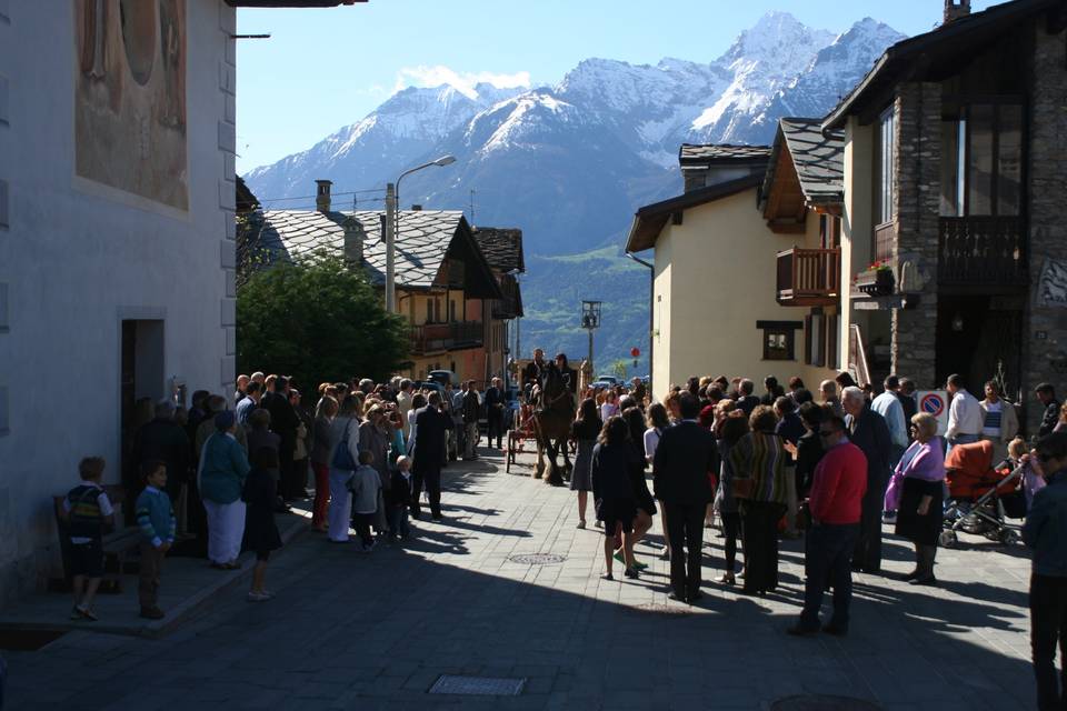 Arrivo alla chiesa