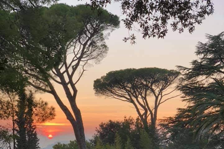 Il tramonto a Villa Gentiloni