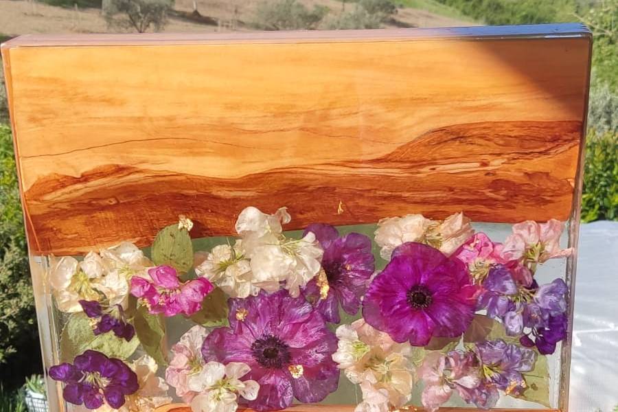 Quadro/top ulivo fiori