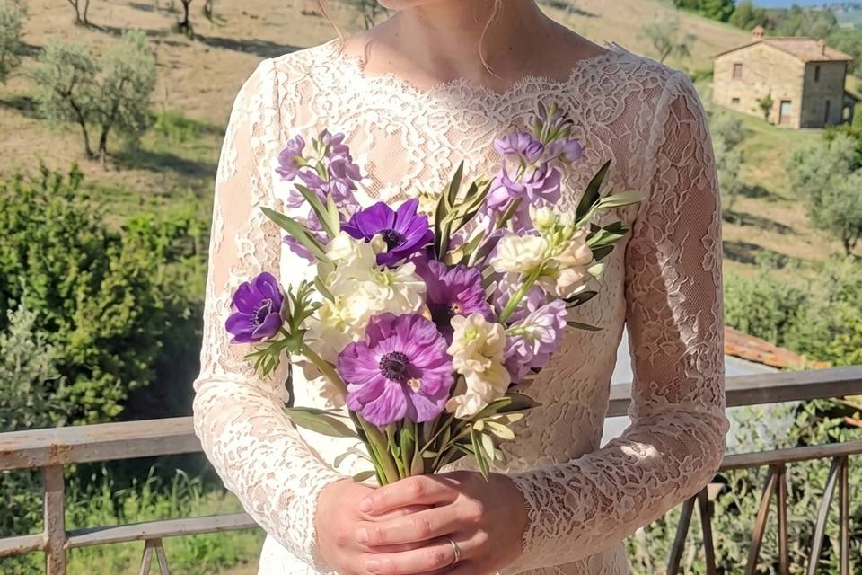 Bouquet anemoni violacciocche