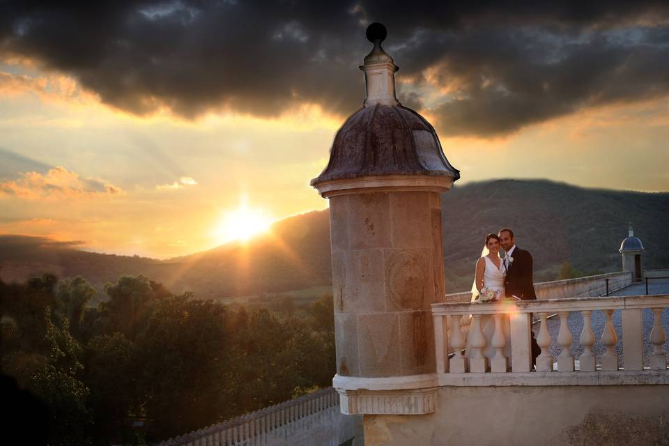 Tramonto al castello del cataj