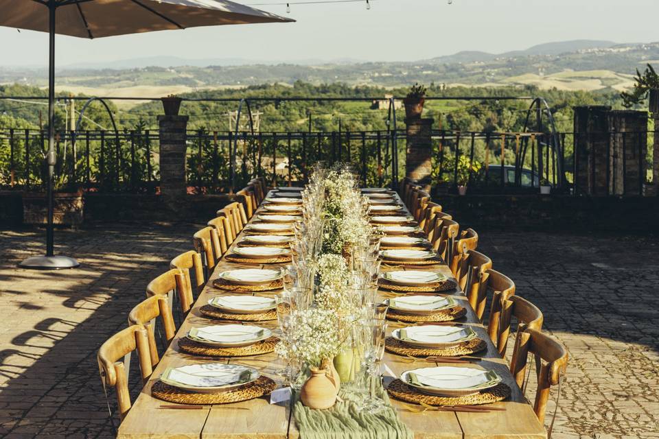 Set up matrimonio rustico