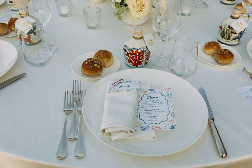 Tavolo - mise en place - riali