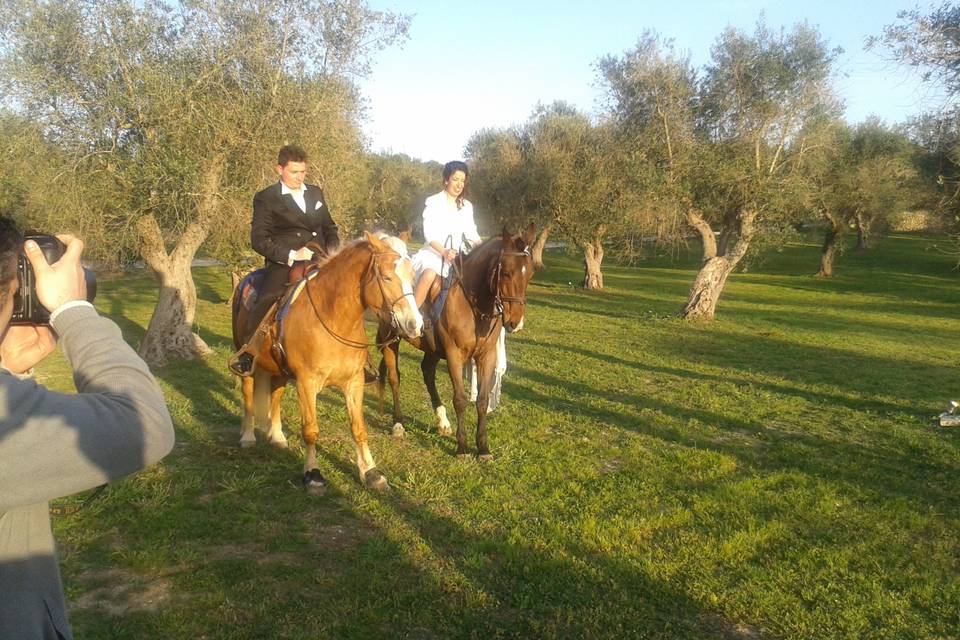 Sposi a cavallo