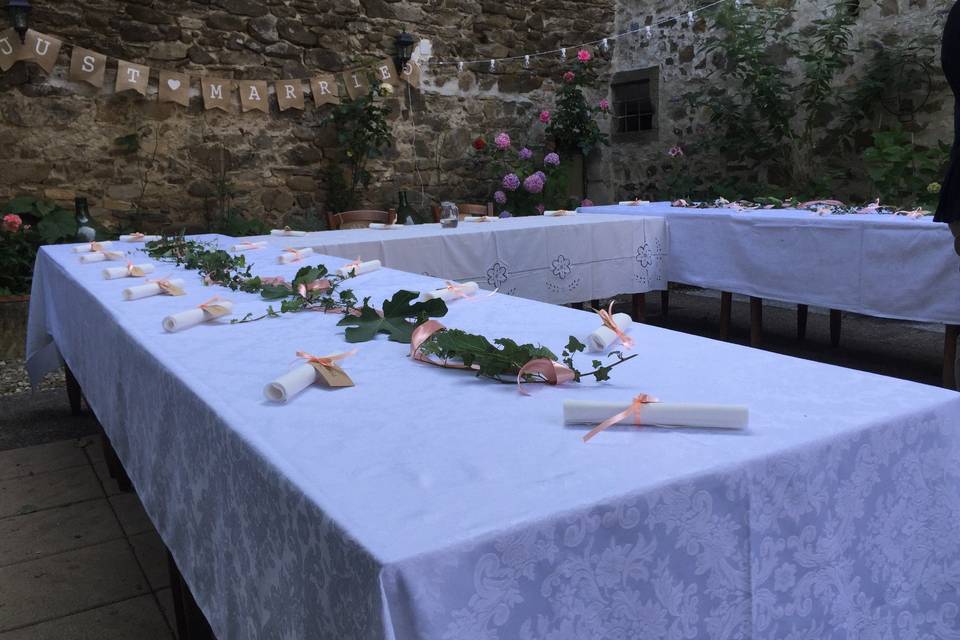 Preparazione  tavoli