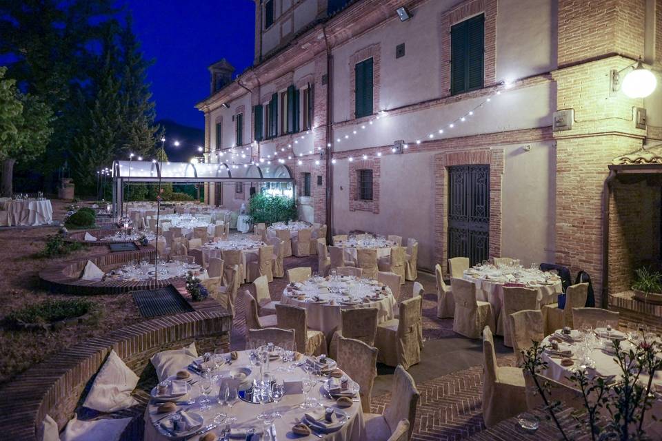 Cena in terrazza, particolare