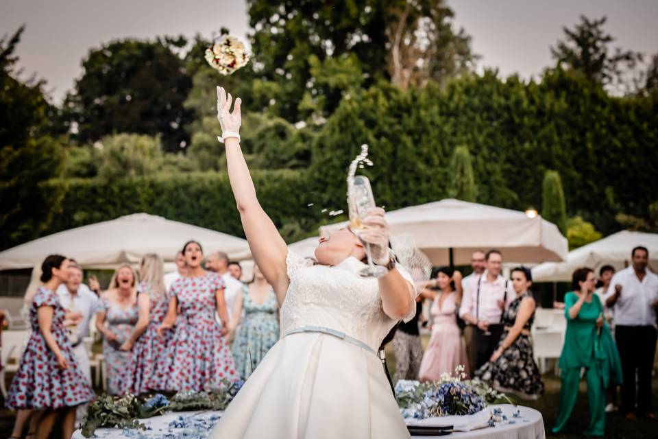Lancio del bouquet