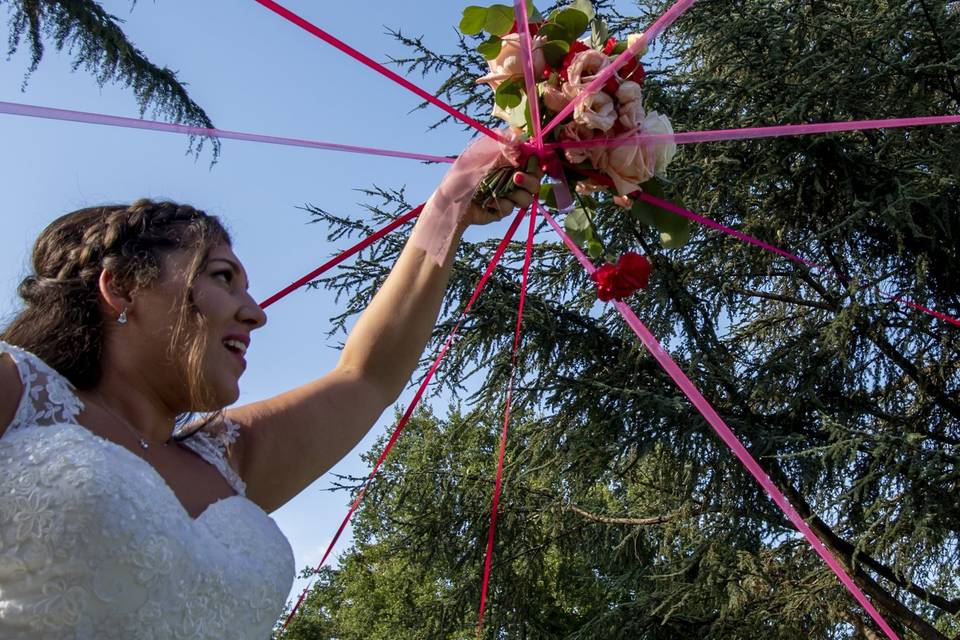 Lancio del bouquet particolare