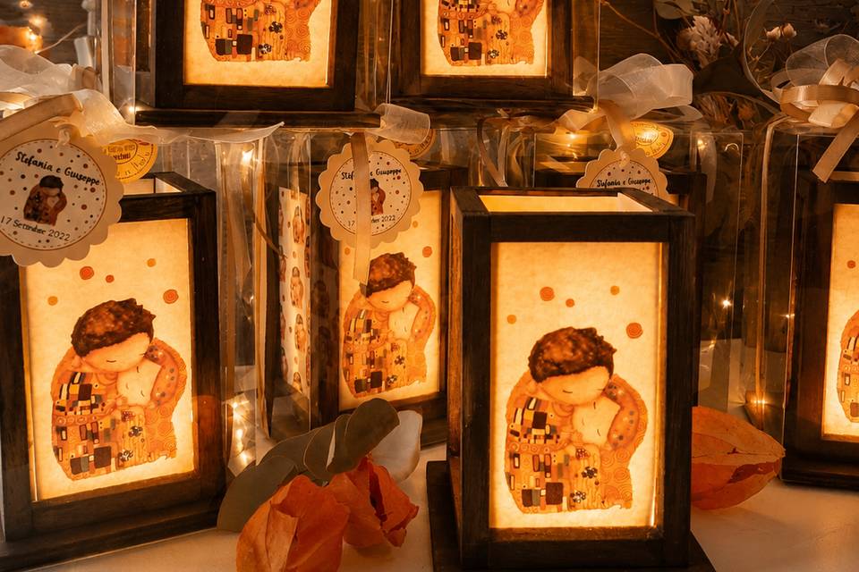 Lanterne in legno Klimt