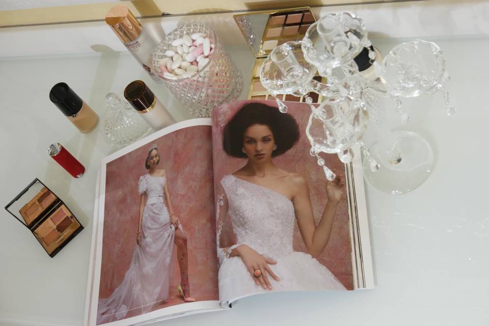 Make-up modella rivista sposa