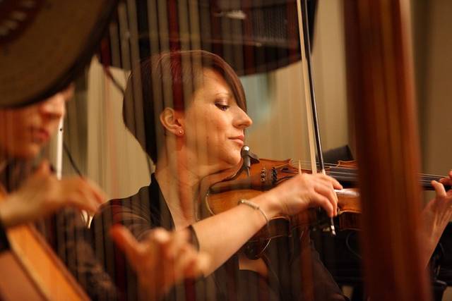 Violinista e arpista