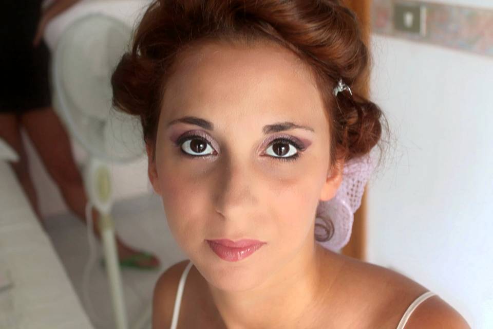 Trucco sposa tonalità del rosa