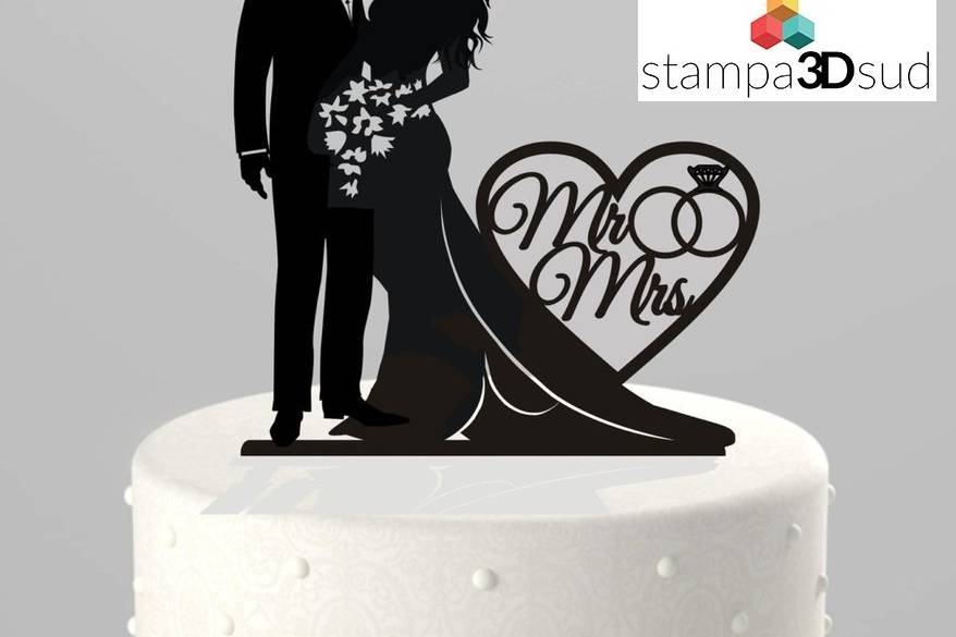 Cake topper Mr&Mrs