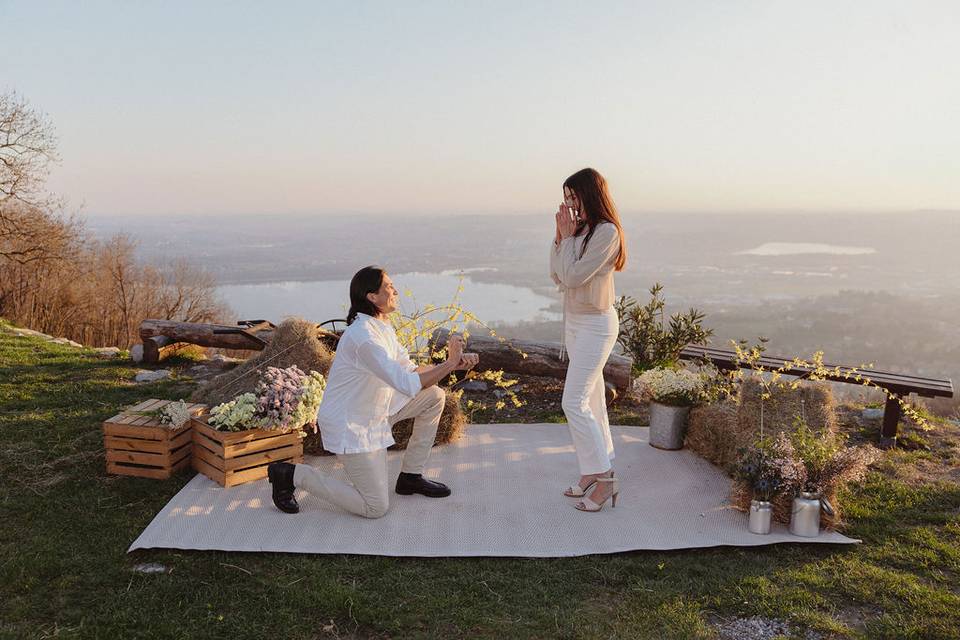 Romantic marriage proposal