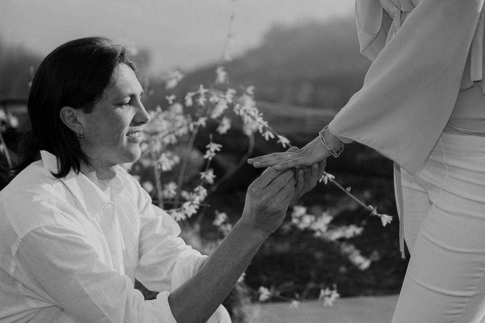 Romantic marriage proposal