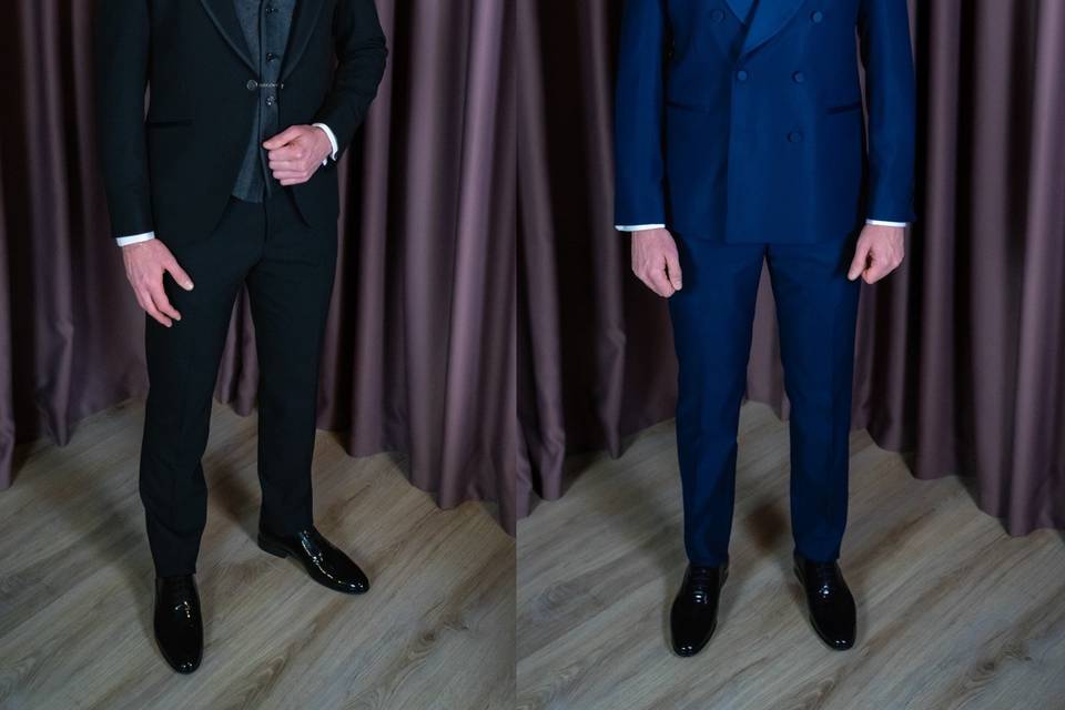 Sposo nero e bluette