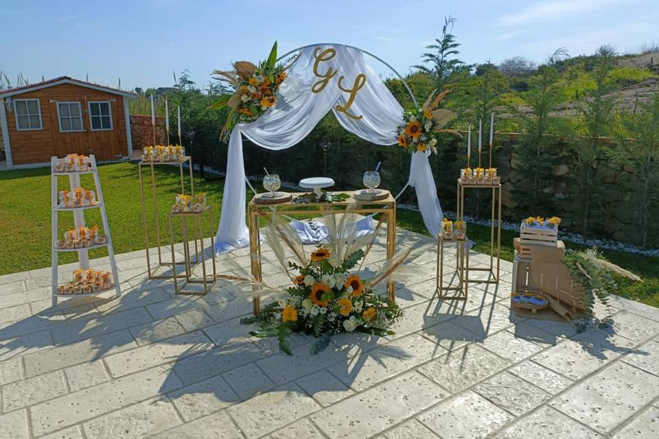 Allestimento tema girasoli