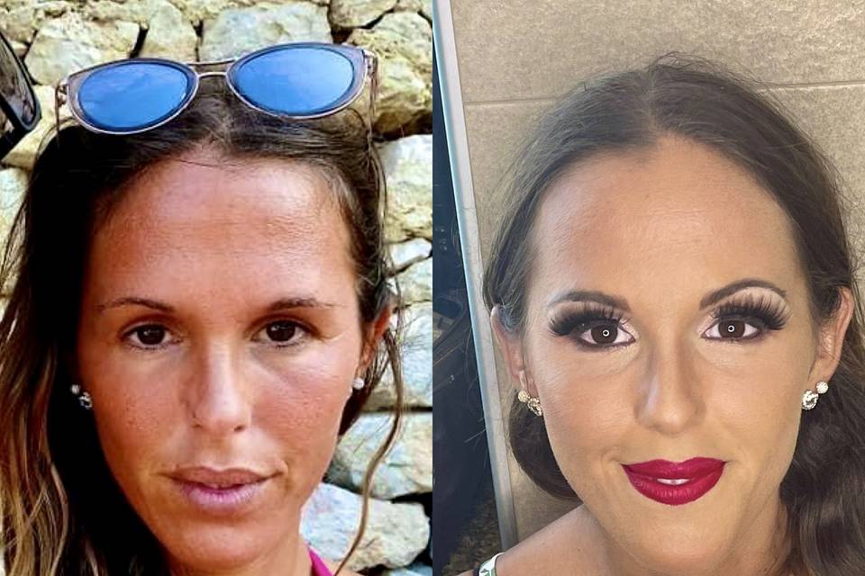 Prima e dopo make-up