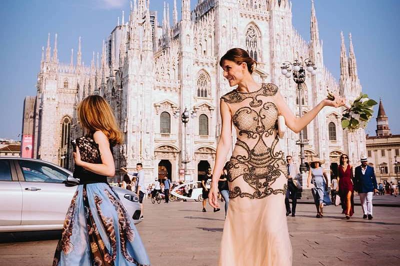 Sposa in Piazza del Duomo