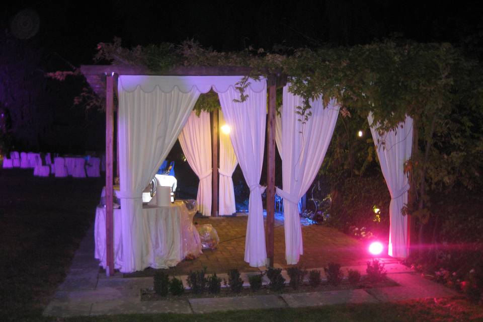 Illuminazione scenogr. gazebo