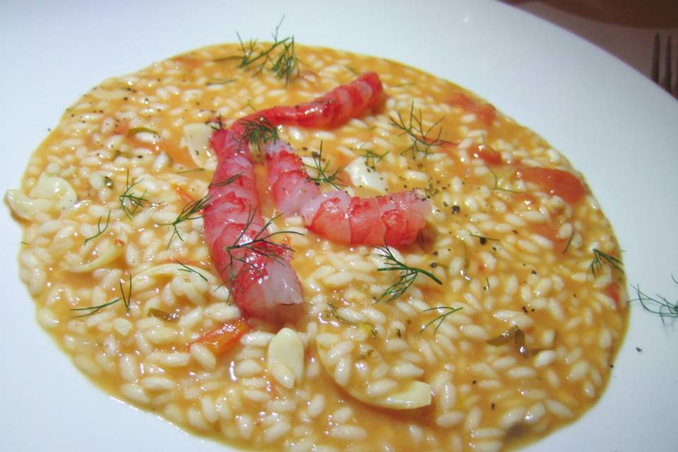 Risotto gamberi rossi e seppie