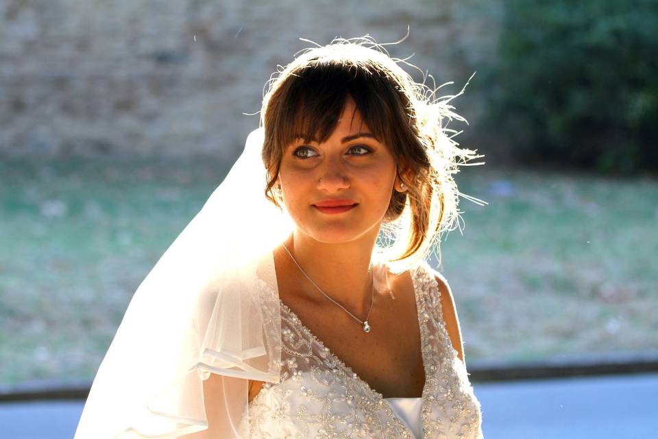 Primo piano sposa a Vicopisano