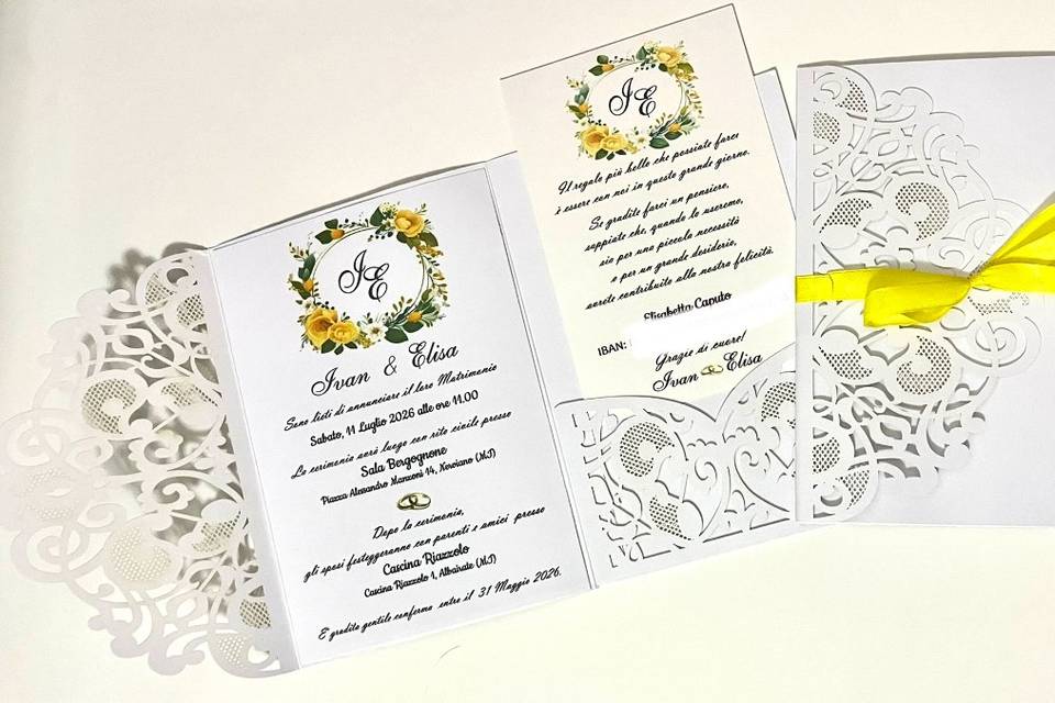 Partecipazioni floreali giallo